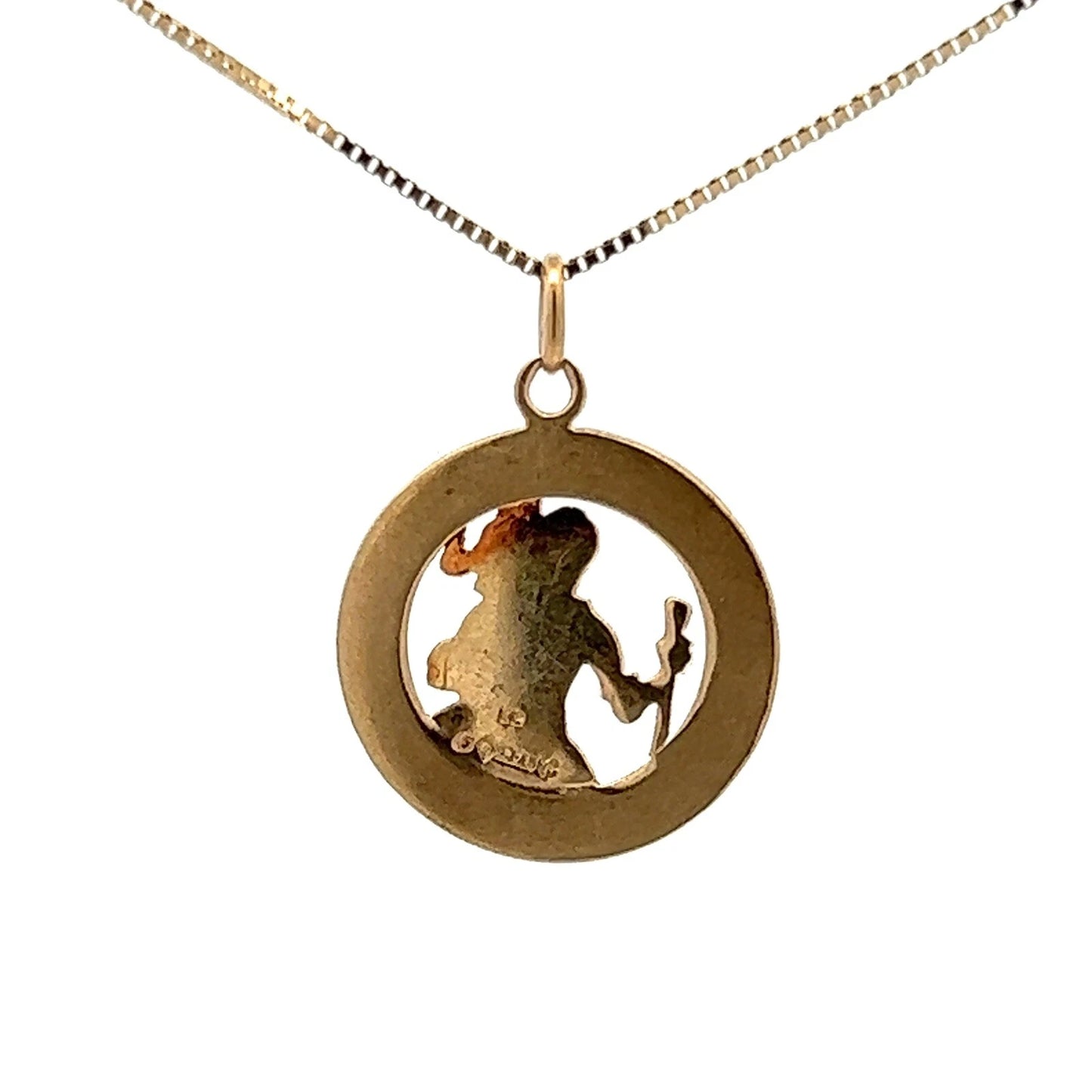 9Ct Yellow Gold Vintage Saint Christopher Charm Pendant