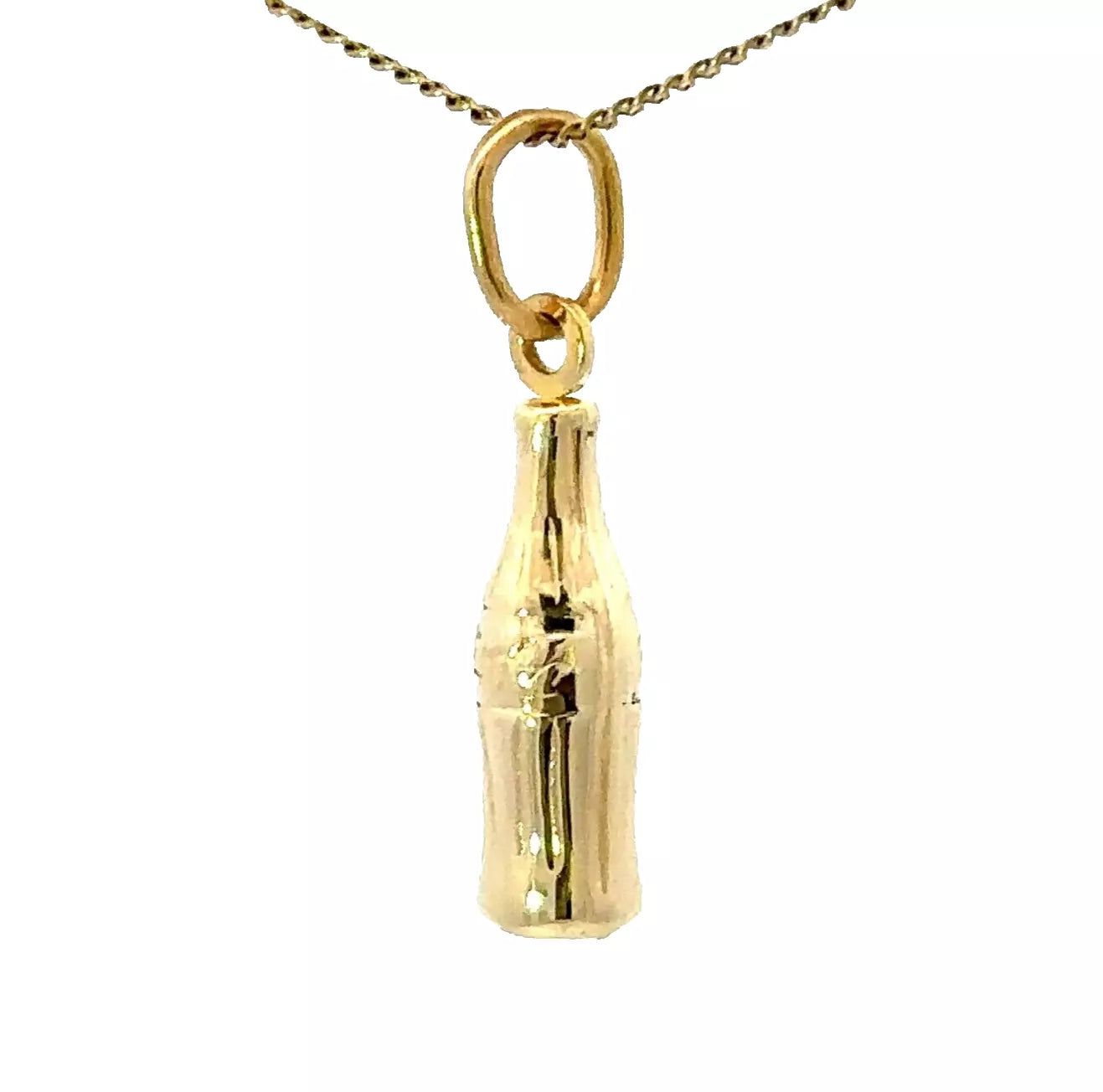 9Ct Yellow Gold Bottle Charm Pendant