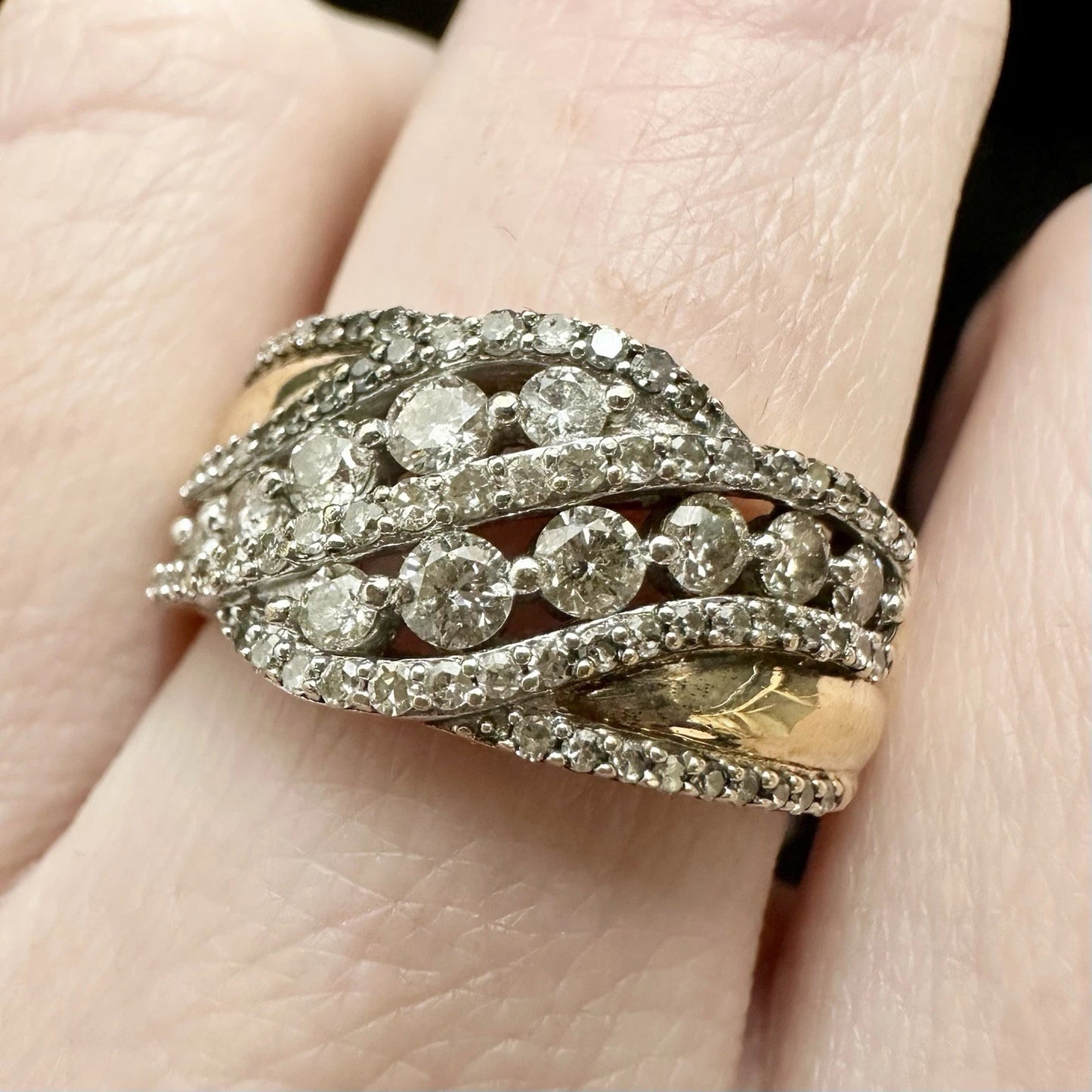 10Ct Yellow Gold Diamond Band Ring