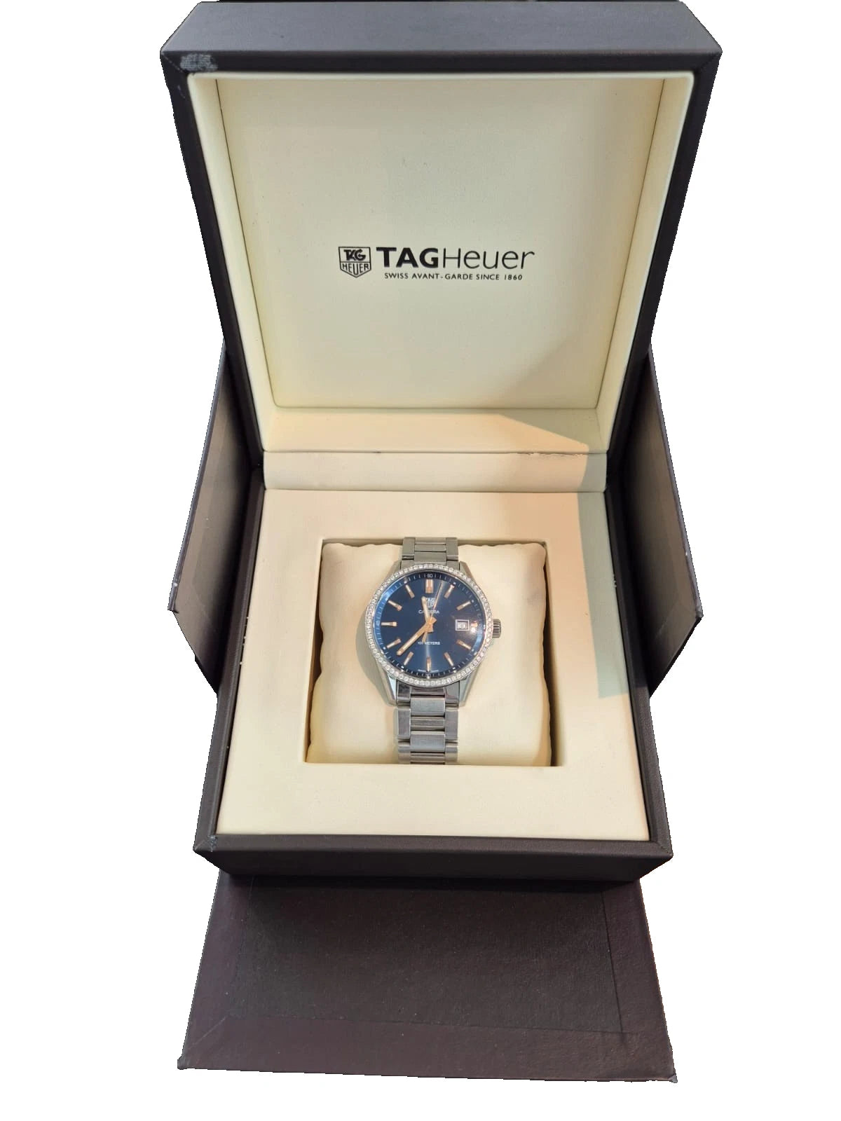 Tag Heuer Carrera Diamond Ladies Quartz 39mm Watch - WAR1114.BA0601