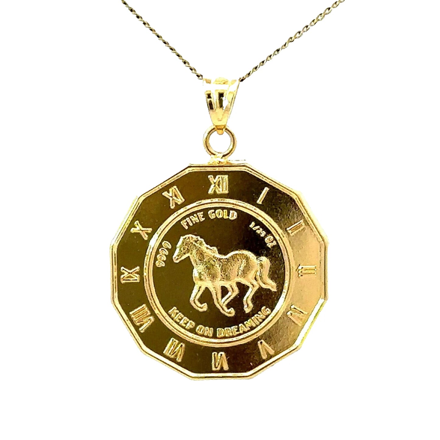 18Ct Yellow 2018 Queen Elizabeth II Tuvalu 'Keep On Dreaming' Pendant