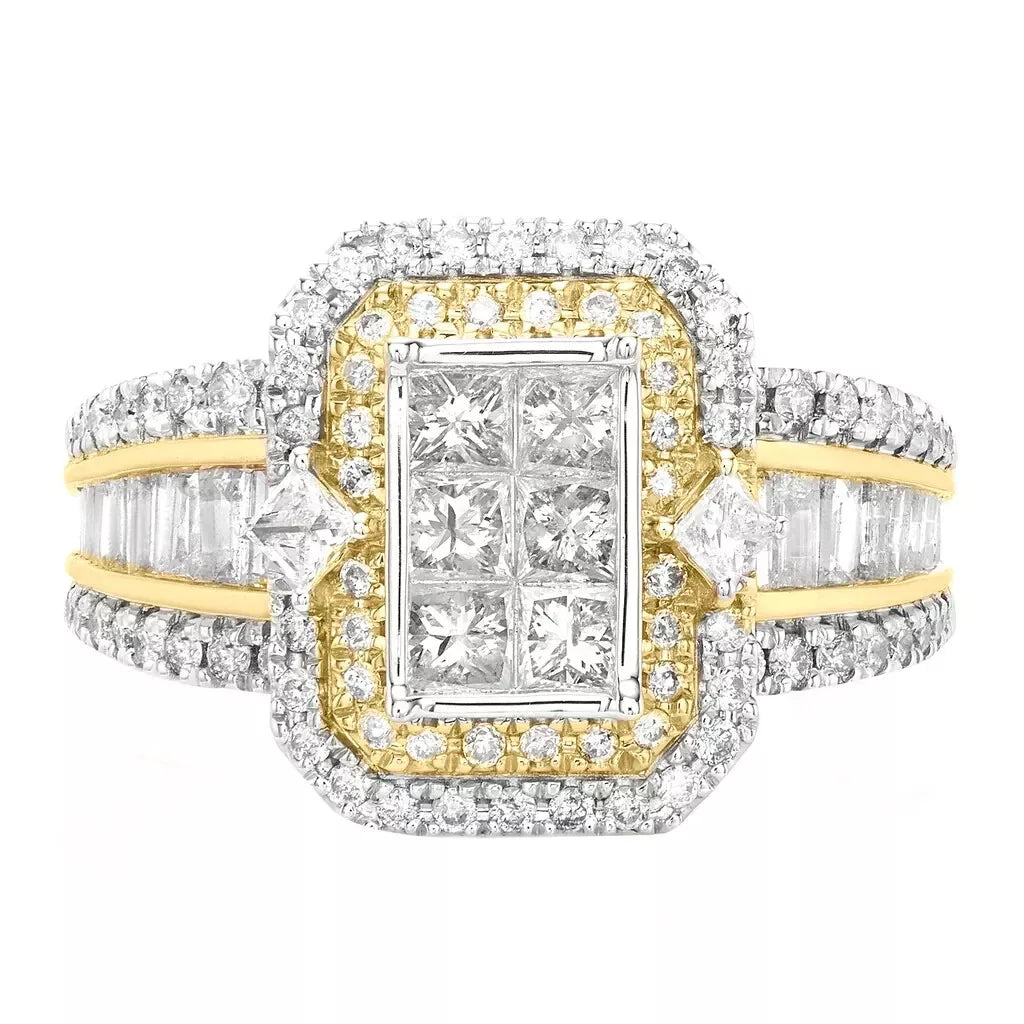 14Ct Yellow Gold 1.50 Carat TW Diamond Dress Ring