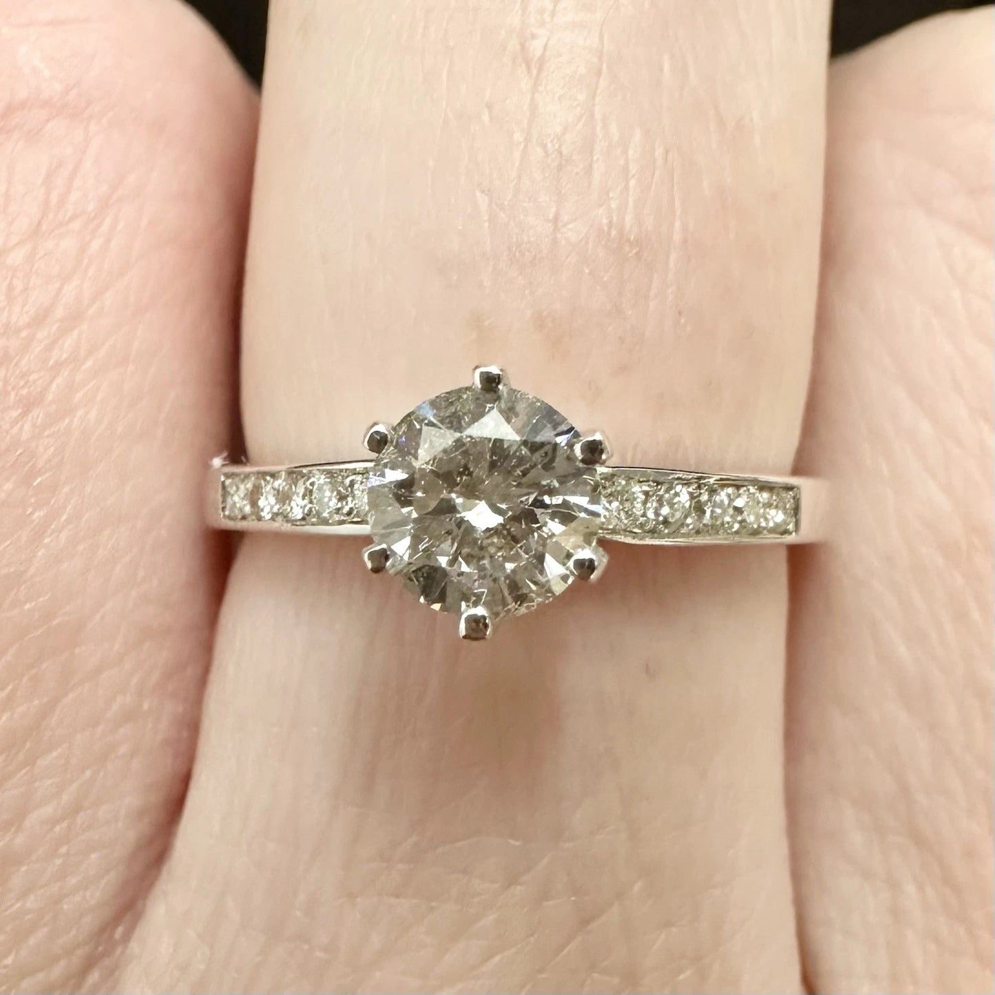 14Ct White Gold 0.60Ct Solitaire Brilliant Cut Diamond Ring