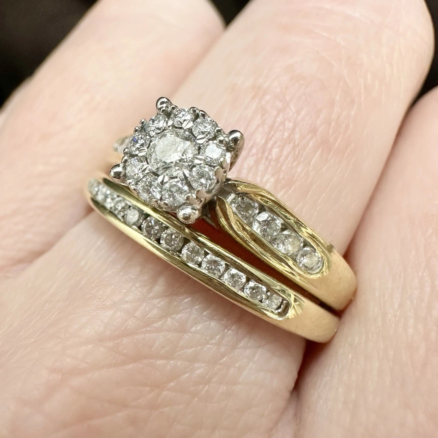 10Ct Yellow Gold 0.50 Carat TW Bridal Ring Set