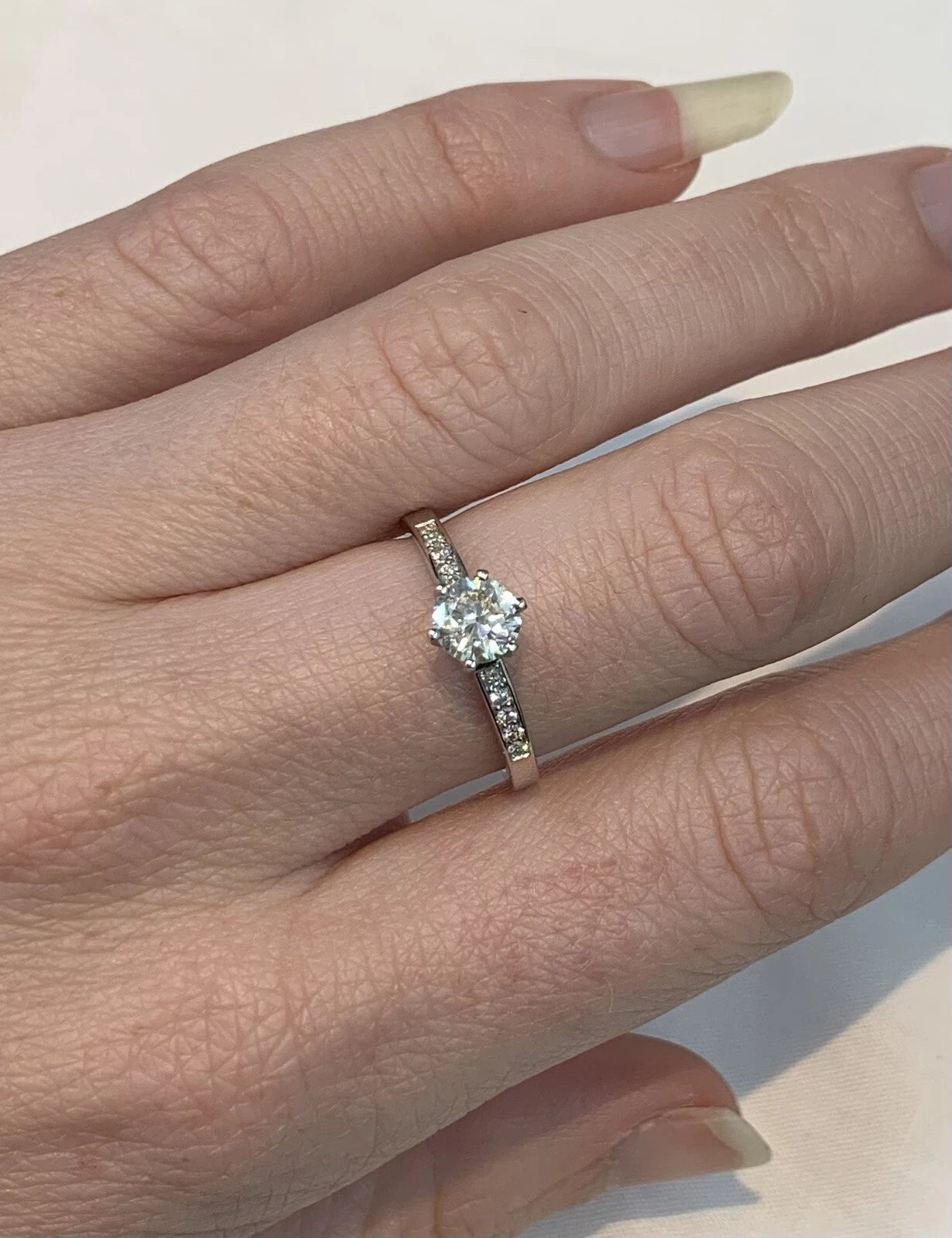 14Ct White Gold 0.60Ct Solitaire Brilliant Cut Diamond Ring