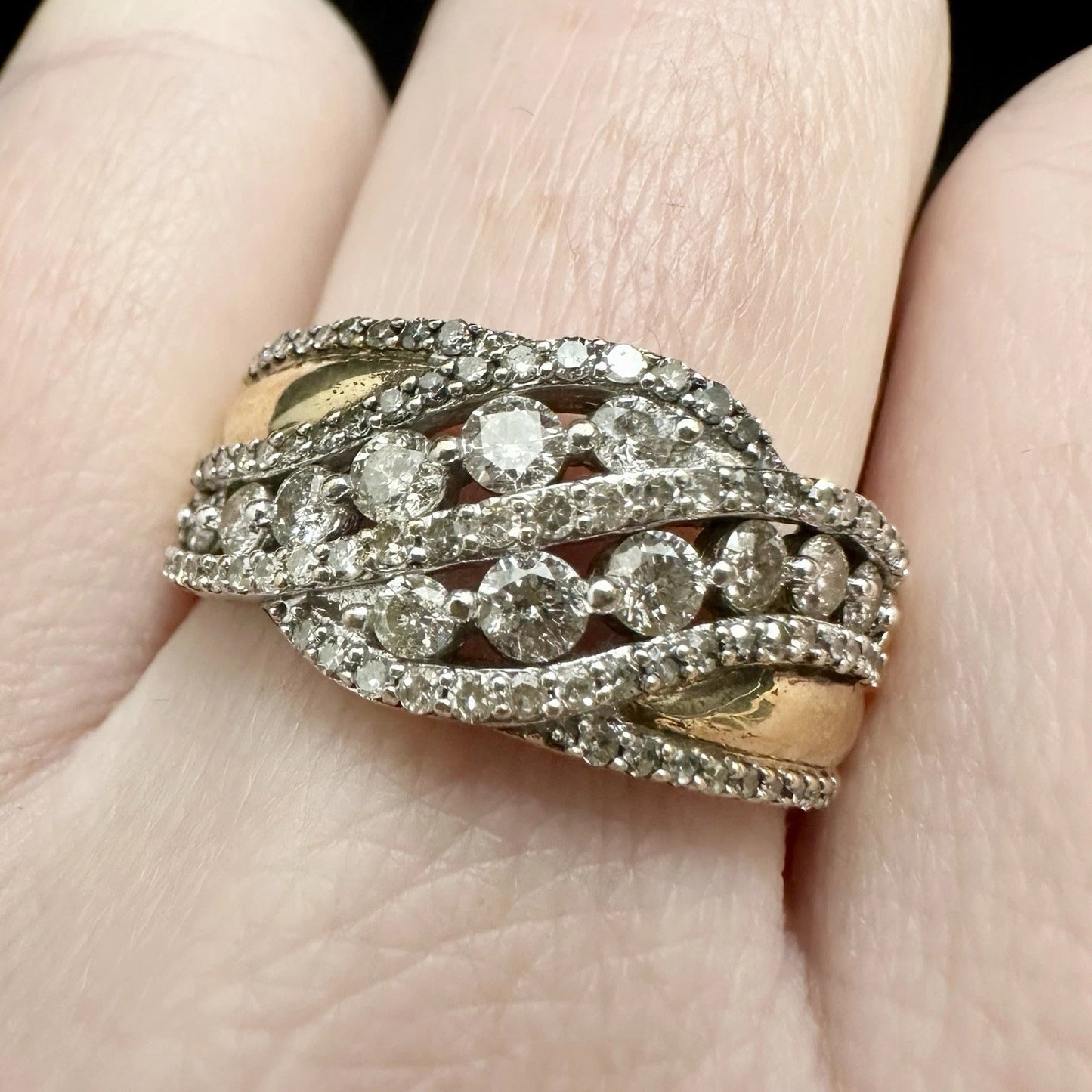 10Ct Yellow Gold Diamond Band Ring