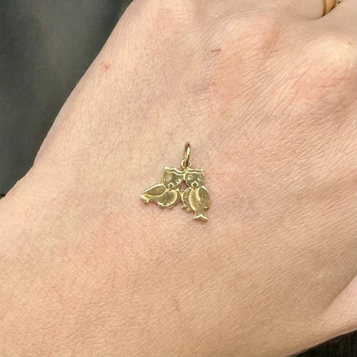 9Ct Yellow Gold Vintage Birds Pendant