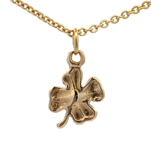9Ct Yellow Gold Four Leaf Clover Pendant