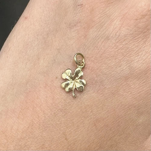 9Ct Yellow Gold Four Leaf Clover Pendant