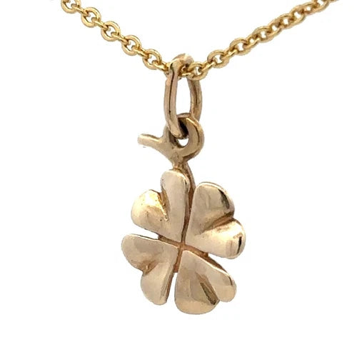 9Ct Yellow Gold Four Leaf Clover Pendant