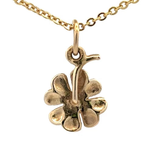 9Ct Yellow Gold Four Leaf Clover Pendant