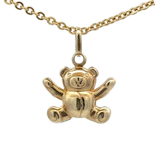 9Ct Yellow Gold Teddy Bear Pendant