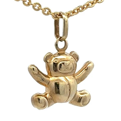 9Ct Yellow Gold Teddy Bear Pendant