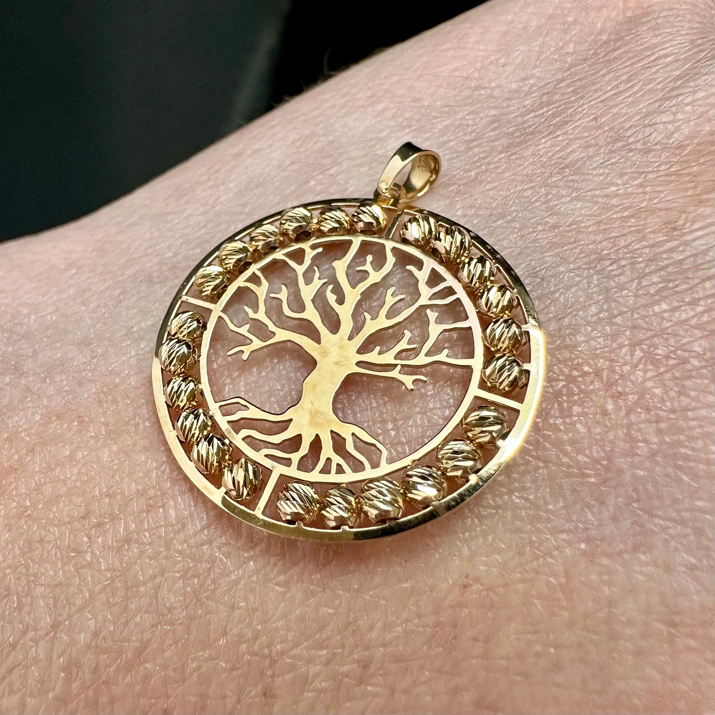 9Ct Yellow Gold Tree Of Life Pendant