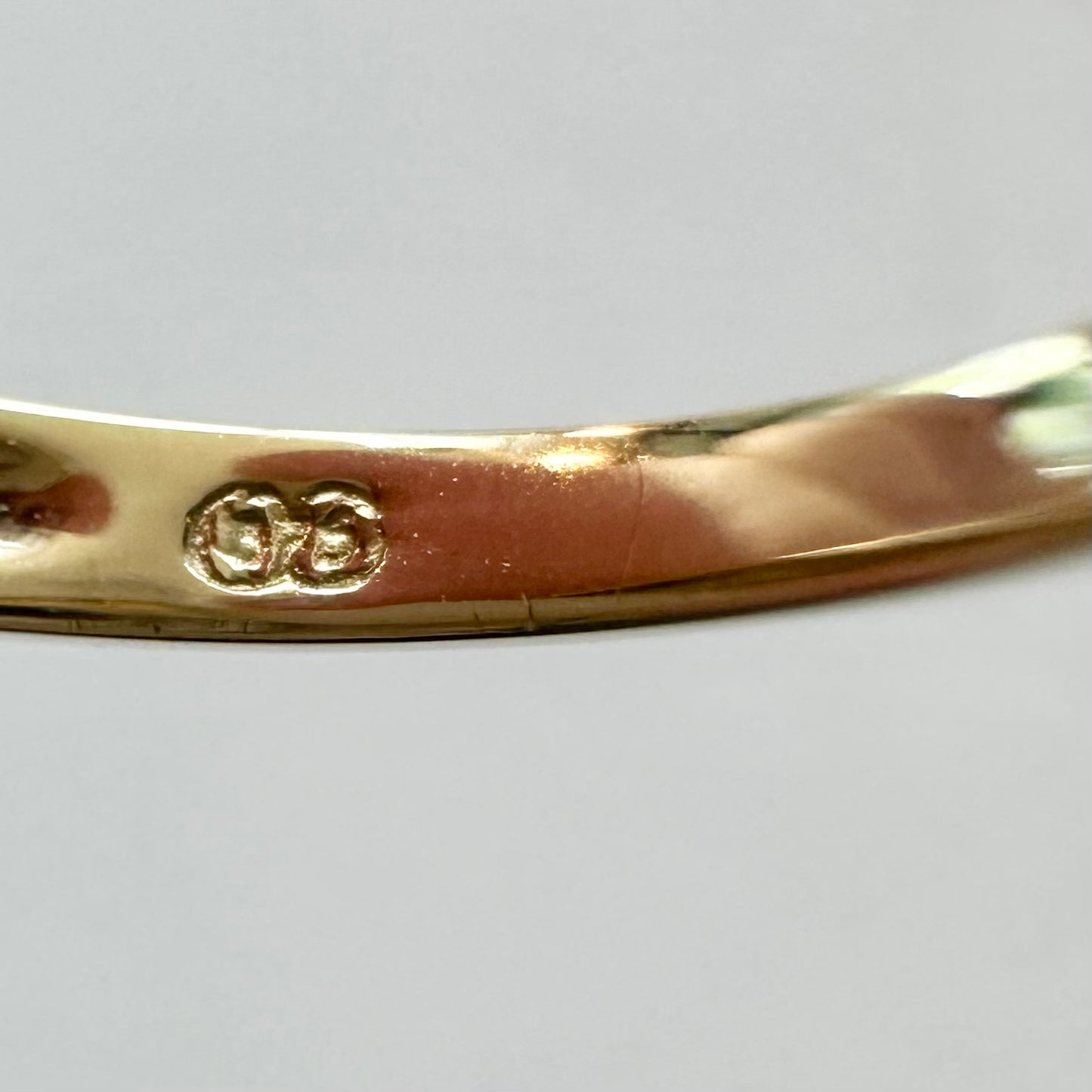 9Ct Yellow Gold .07Ct TW Diamond Wishbone Ring Sz O