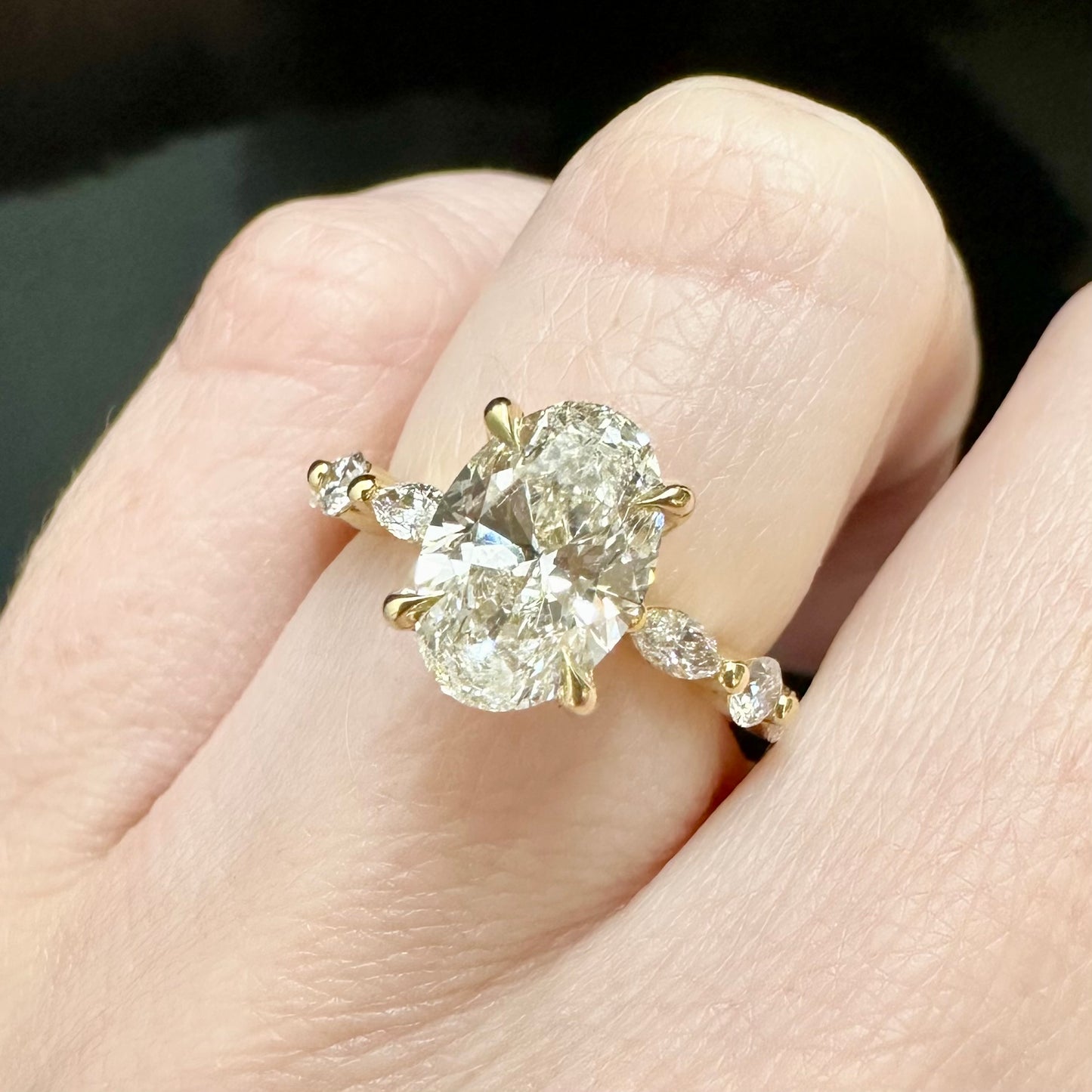 18Ct Yellow Gold TW Laboratory Grown Diamond Engagement Ring Sz I 1/2