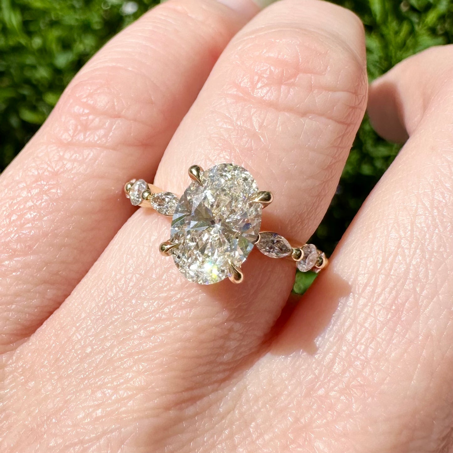 18Ct Yellow Gold TW Laboratory Grown Diamond Engagement Ring Sz I 1/2