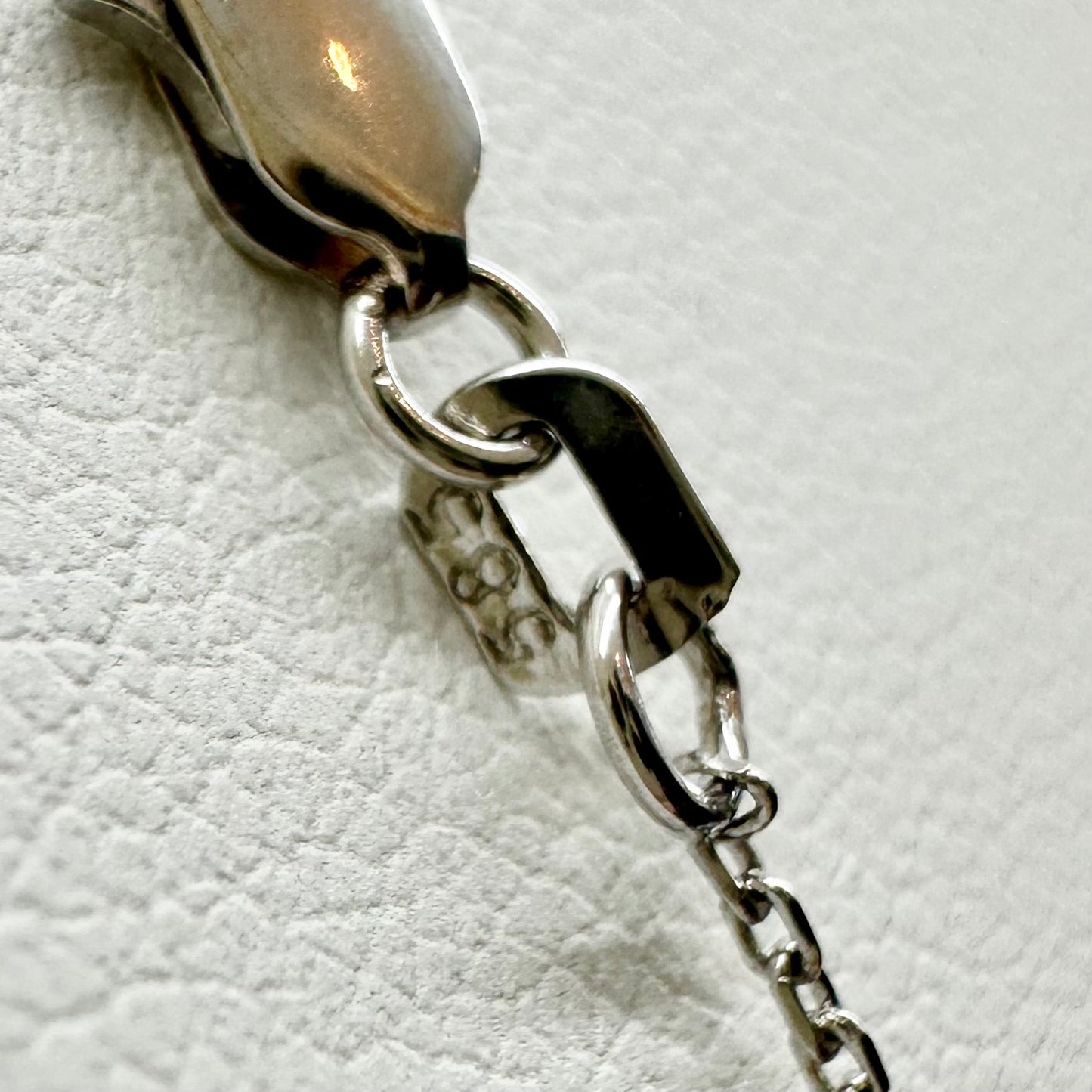 14Ct White Gold Multi-Gemstone Trace Necklace 50cm