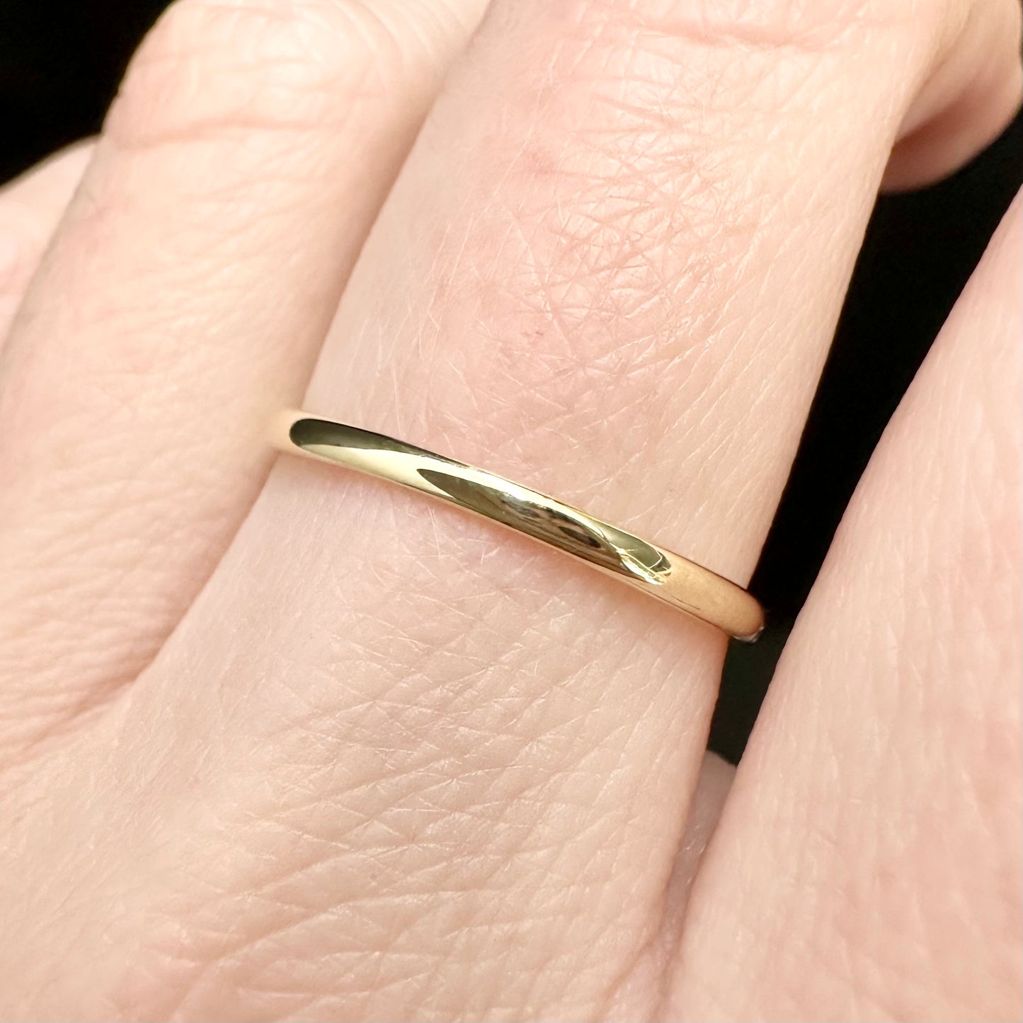 9Ct Yellow Gold .07Ct TW Diamond Wishbone Ring Sz P