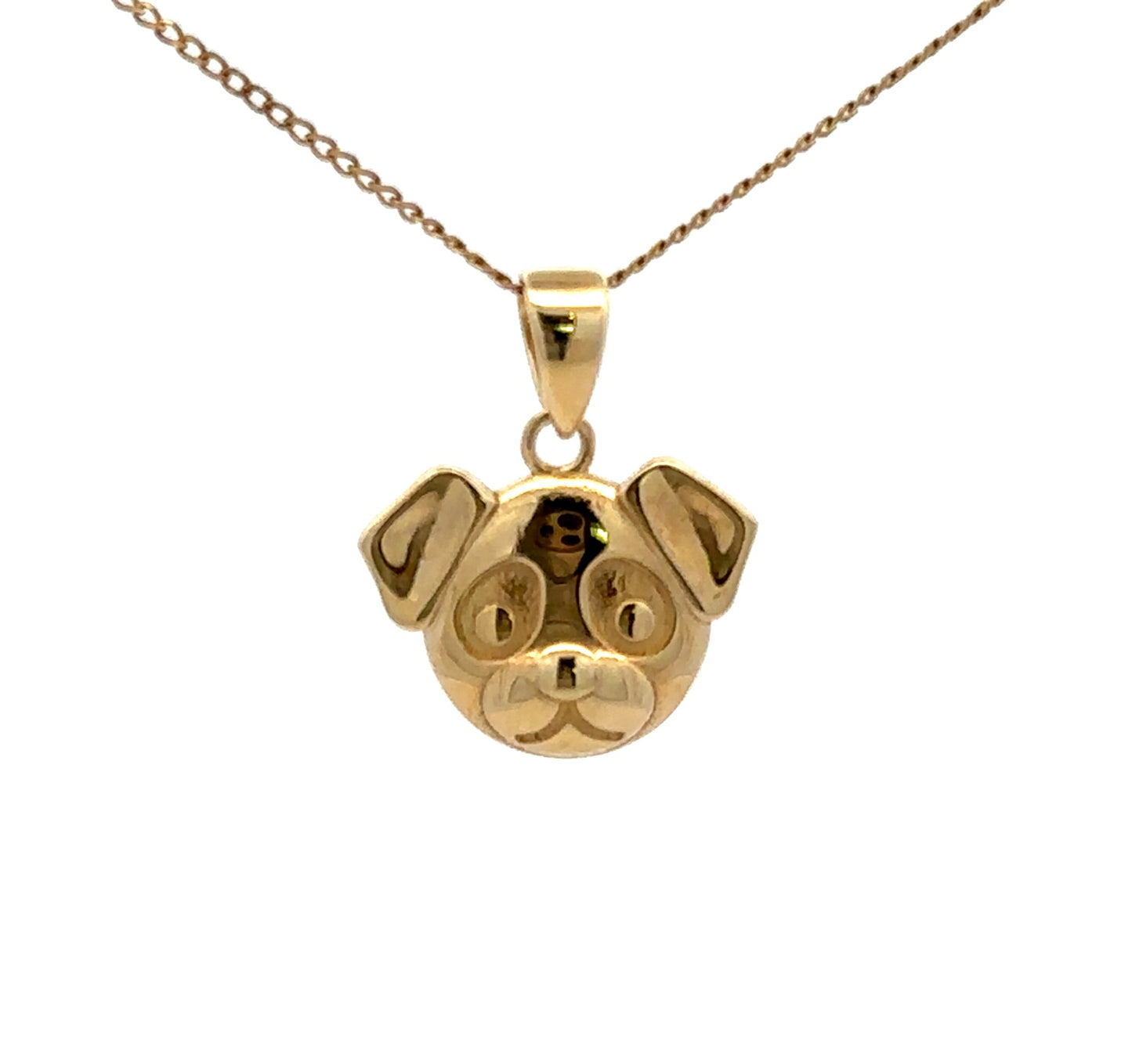 9Ct Yellow Gold Dog Pendant