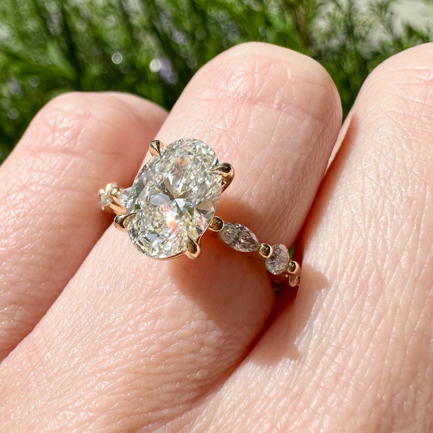 18Ct Yellow Gold TW Laboratory Grown Diamond Engagement Ring Sz I 1/2