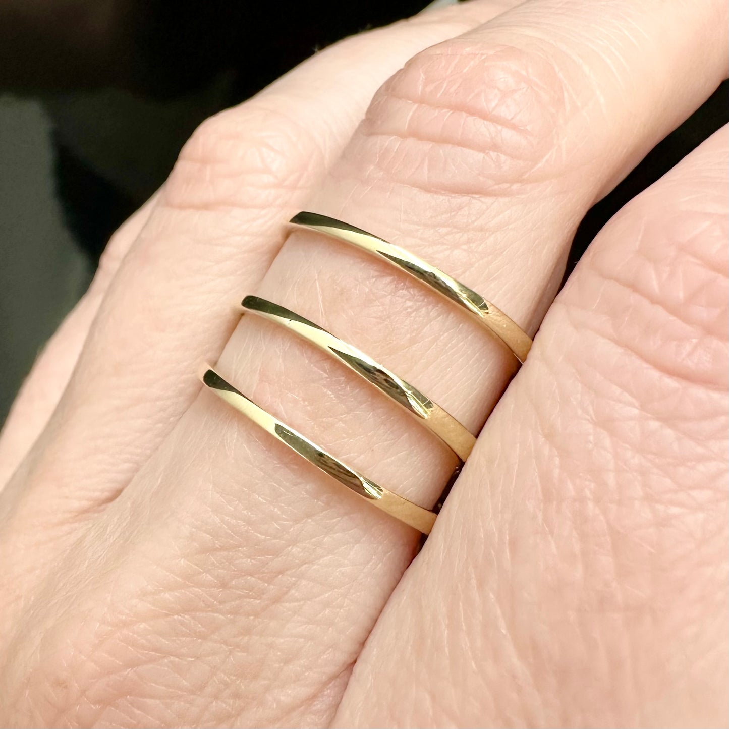 9Ct Yellow Gold 1.5 Carat TW Diamond Simulant Bridal Ring Set Sz O 1/2