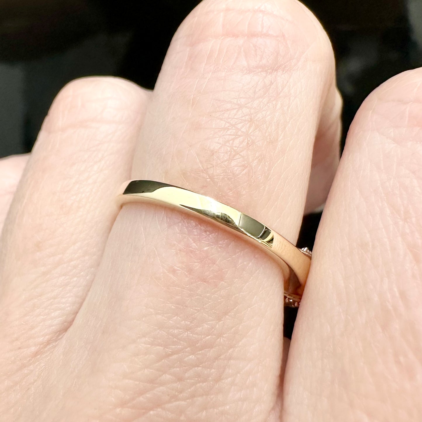 9Ct Yellow Gold Pink Tourmaline & Diamond Simulant Ring Sz N 1/2