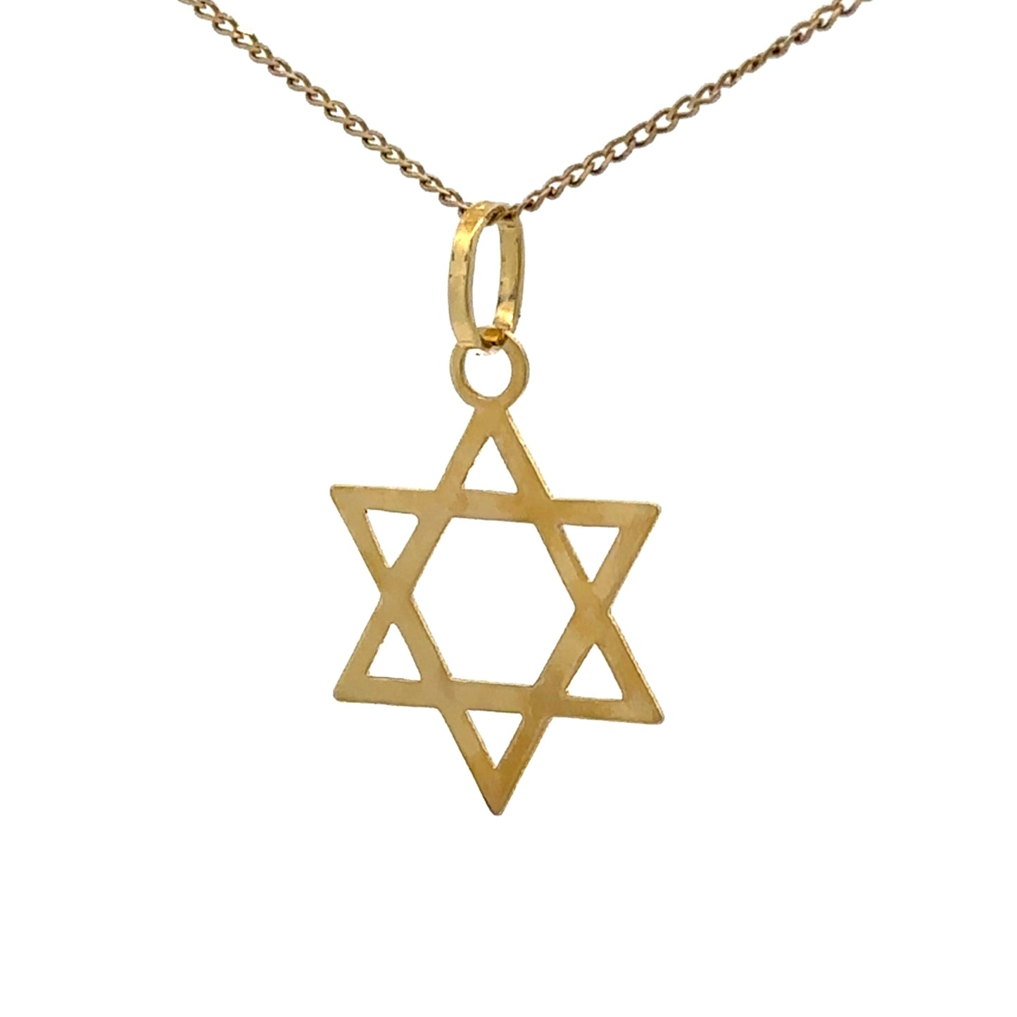 9Ct Yellow Gold Star of David Pendant