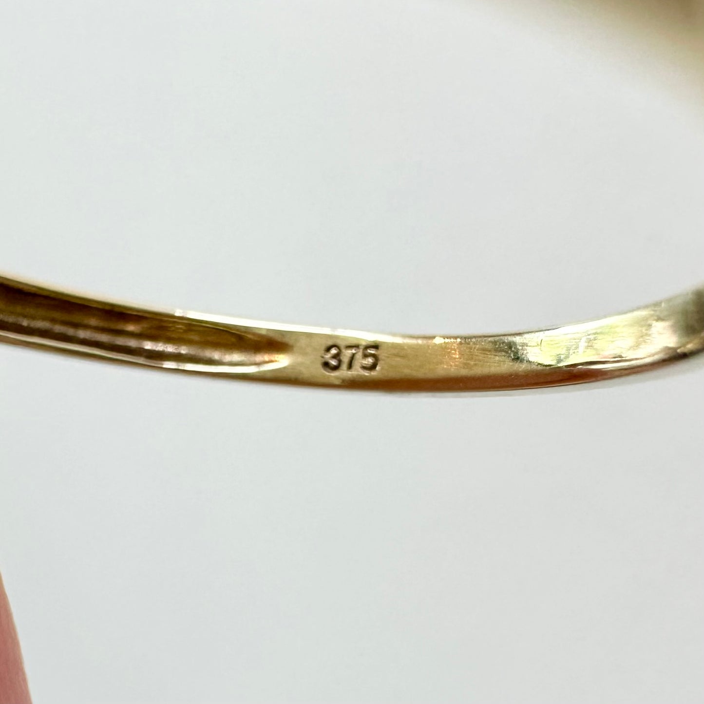 9Ct Yellow Gold 1.5 Carat TW Diamond Simulant Bridal Ring Set Sz O 1/2