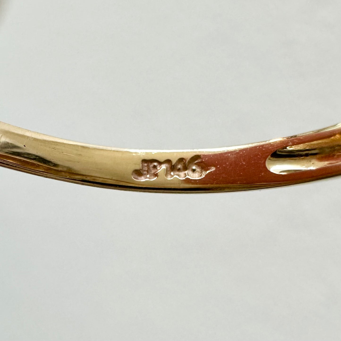 9Ct Yellow Gold Miracle Set Diamond Crossover Band Ring Sz O 1/2