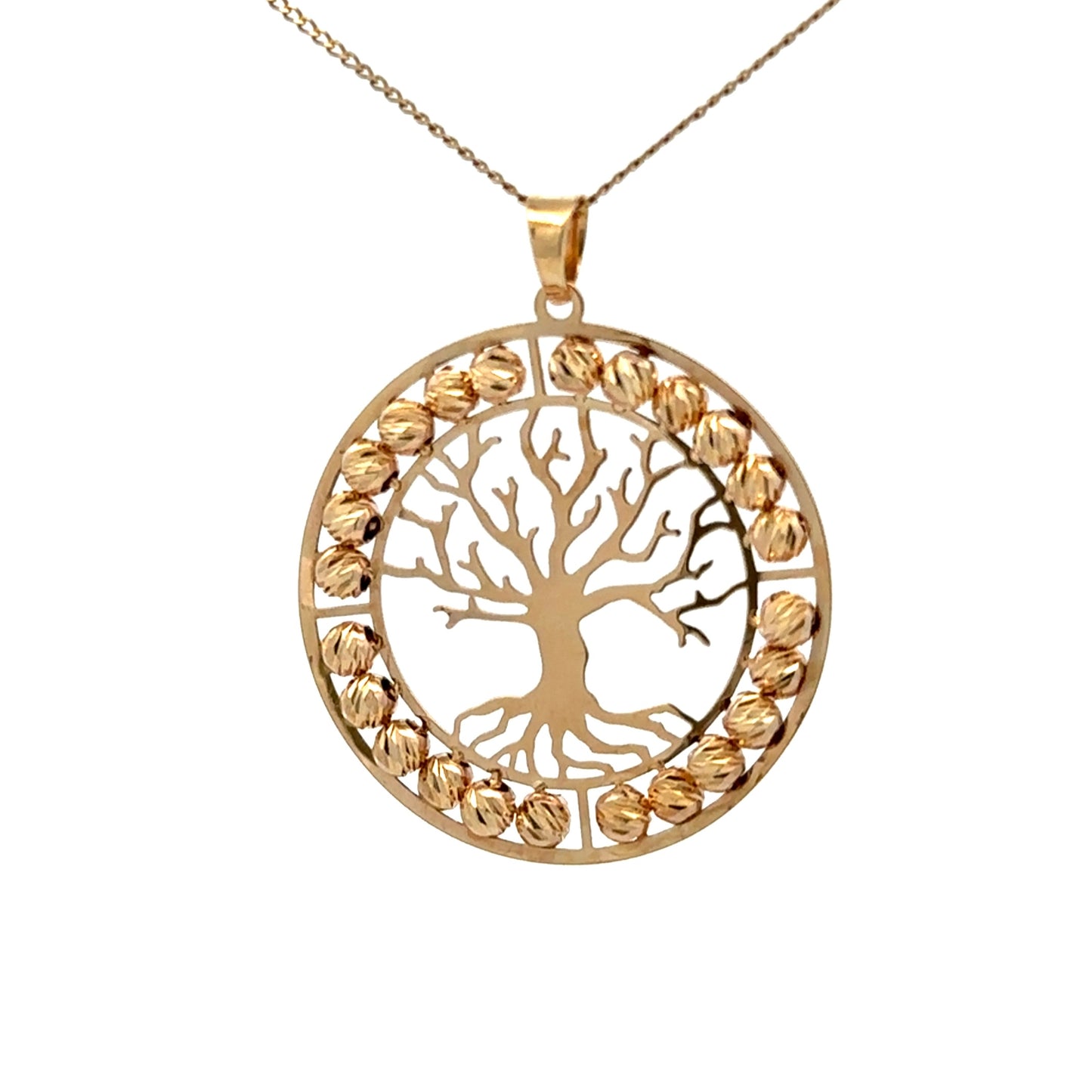 9Ct Yellow Gold Tree Of Life Pendant