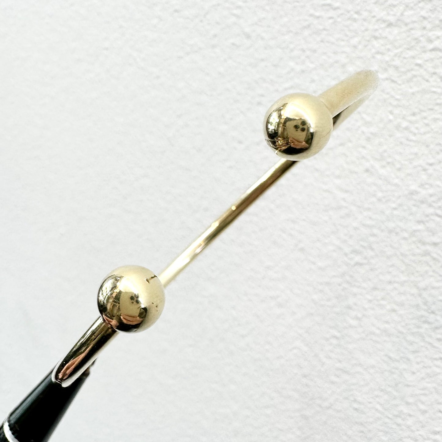 9Ct Yellow Italian Gold Hollow Torque Bangle 5.5"