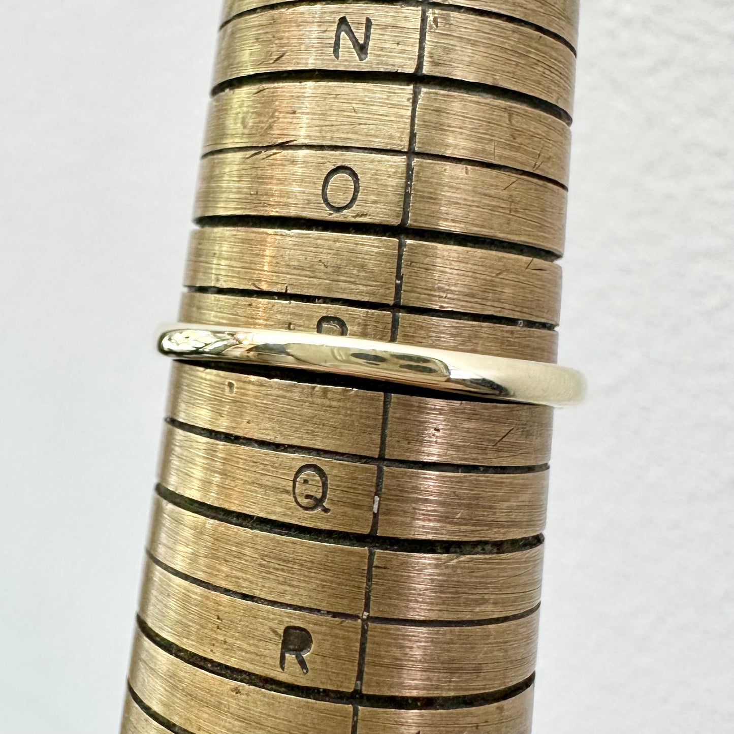 9Ct Yellow Gold .07Ct TW Diamond Wishbone Ring Sz P