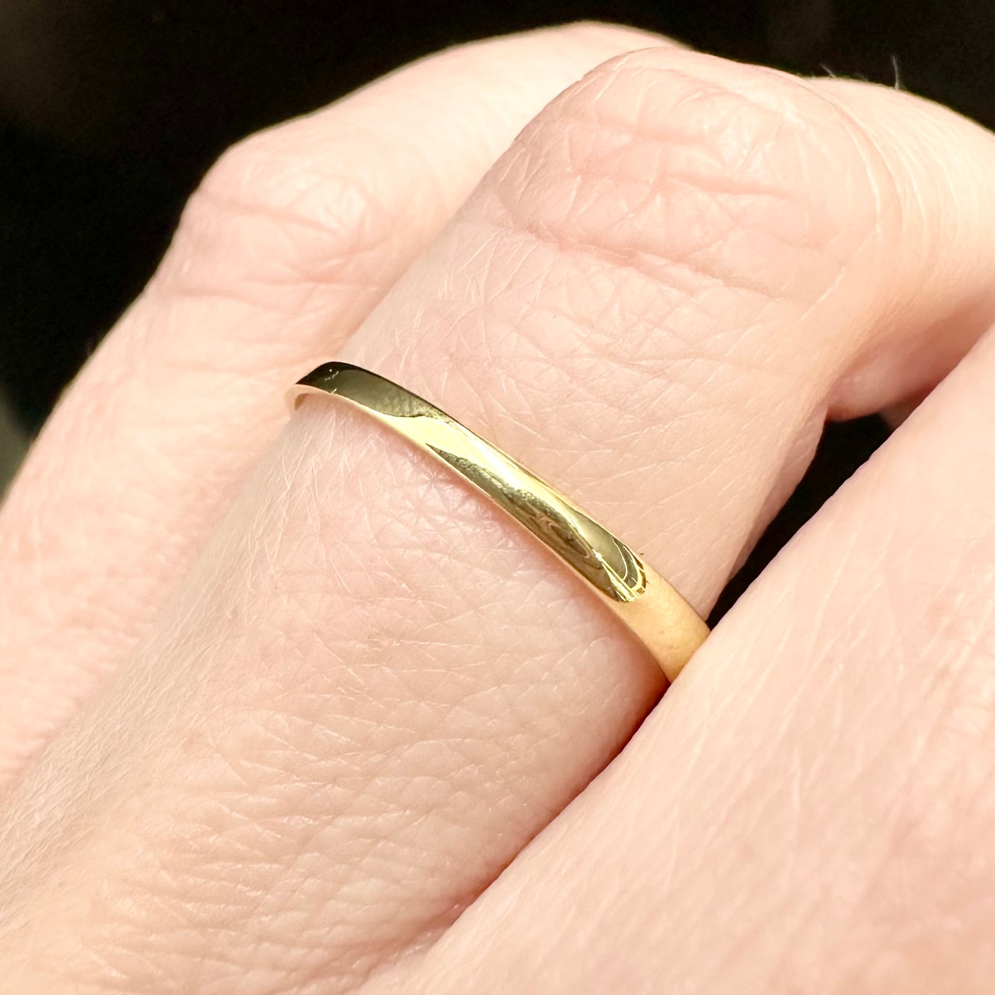 18Ct Yellow Gold Sapphire & Diamond Band Ring Sz M 1/2