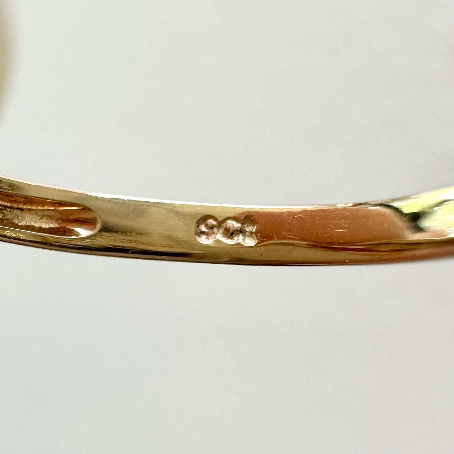 9Ct Yellow Gold Miracle Set Diamond Crossover Band Ring Sz O 1/2