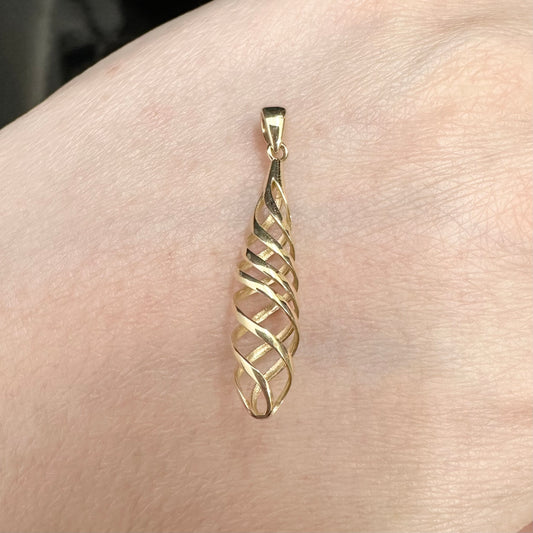 9Ct Yellow Gold Spiral Pendant