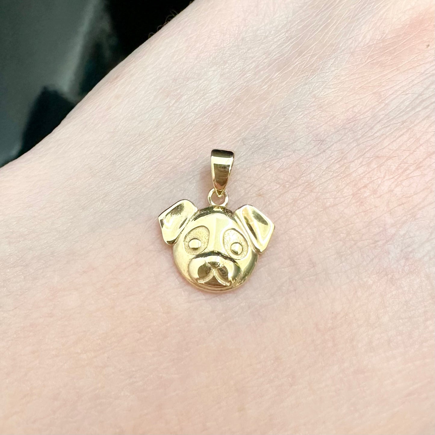 9Ct Yellow Gold Dog Pendant