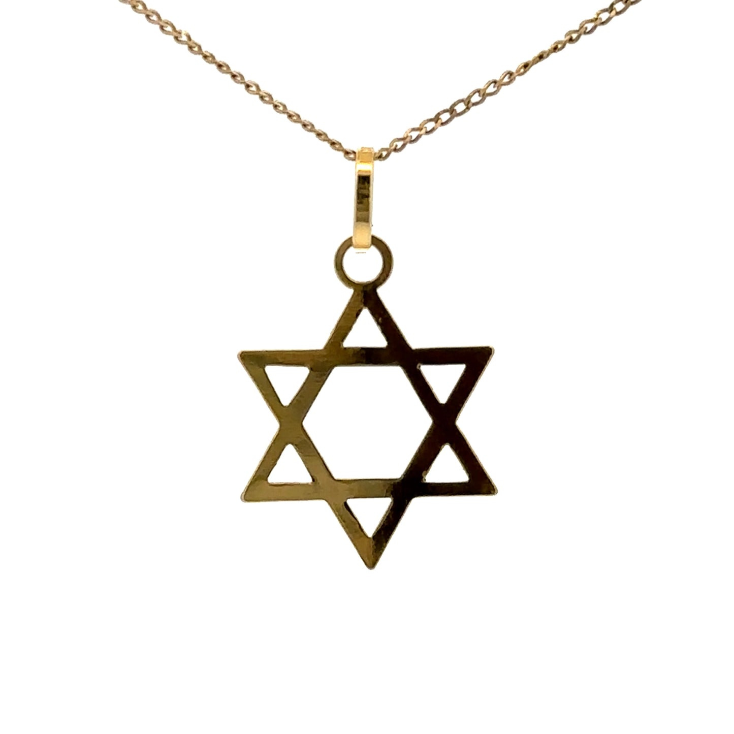 9Ct Yellow Gold Star of David Pendant
