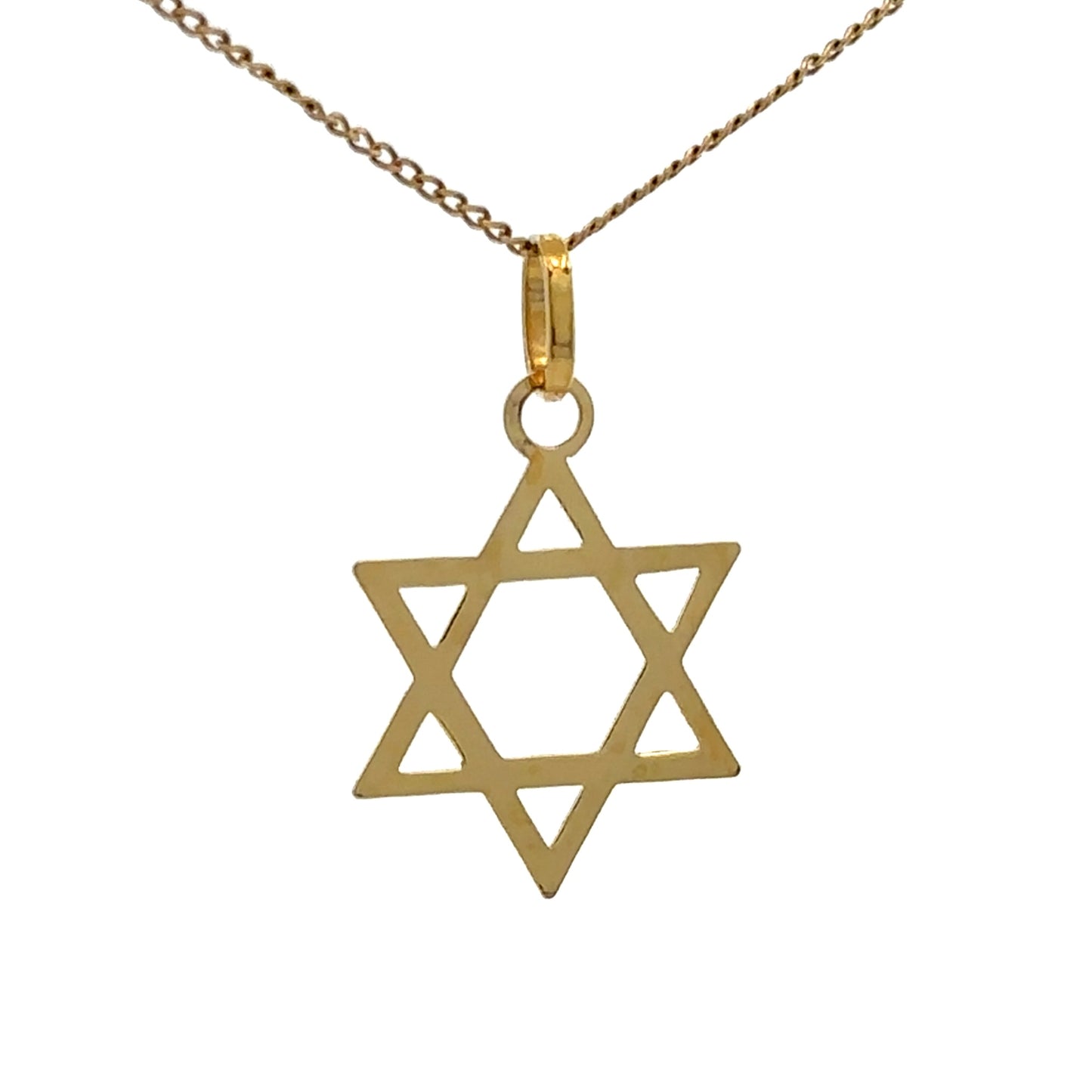 9Ct Yellow Gold Star of David Pendant