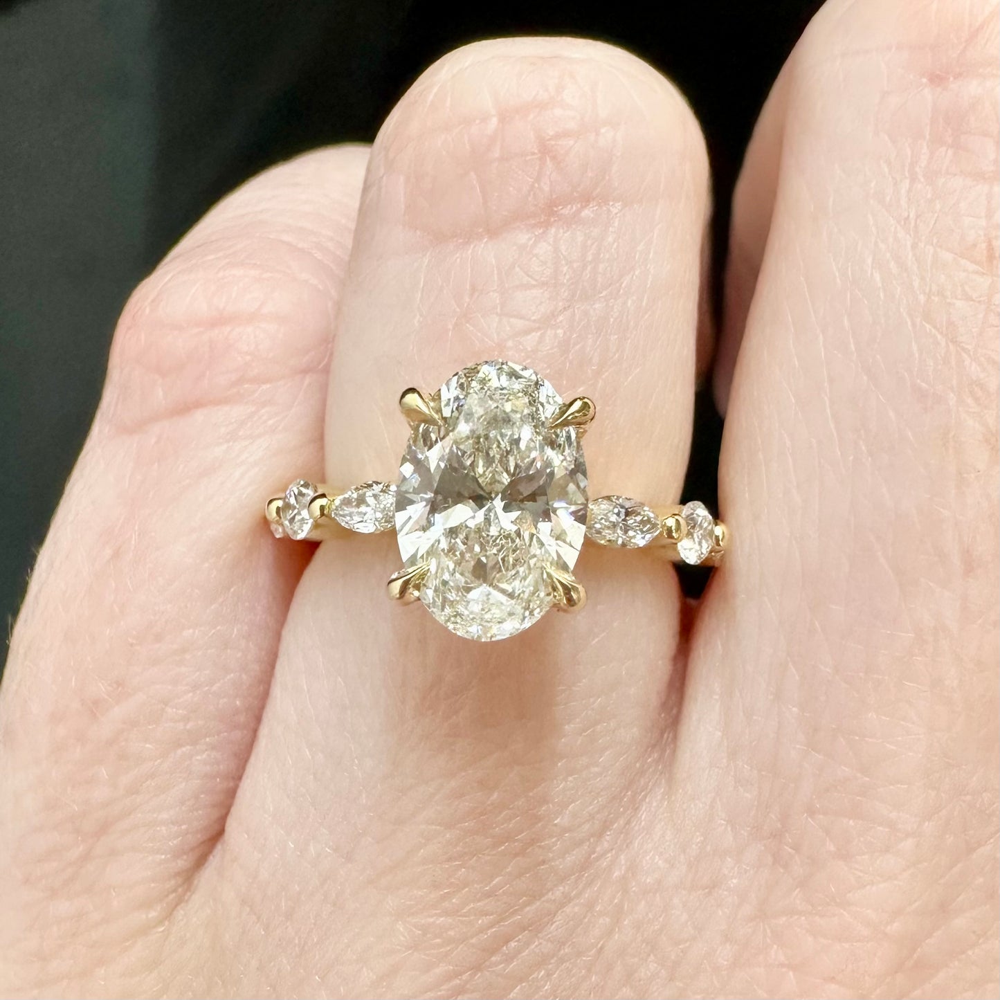 18Ct Yellow Gold TW Laboratory Grown Diamond Engagement Ring Sz I 1/2