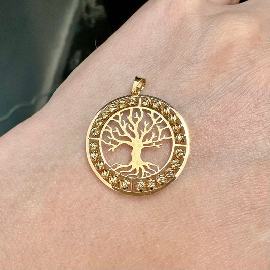 9Ct Yellow Gold Tree Of Life Pendant