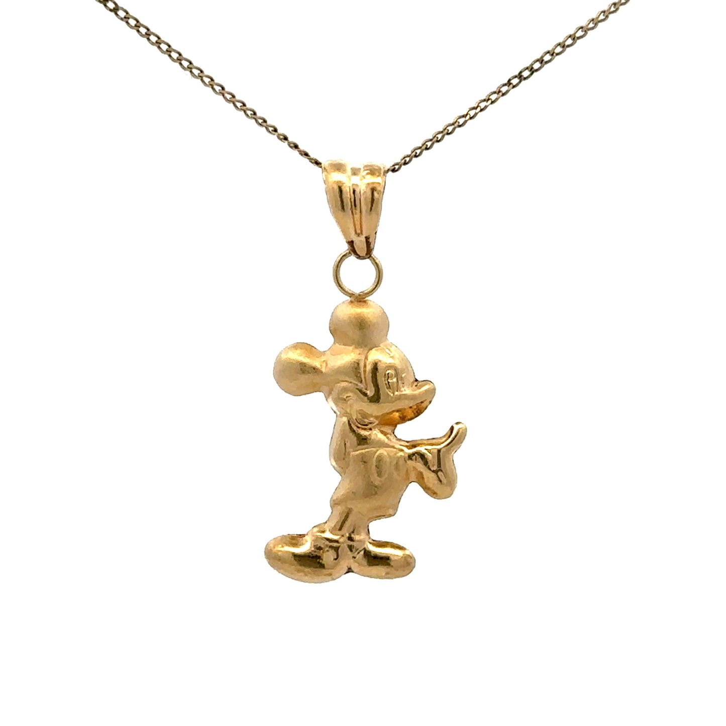 18Ct Yellow Gold Mickey Mouse Pendant