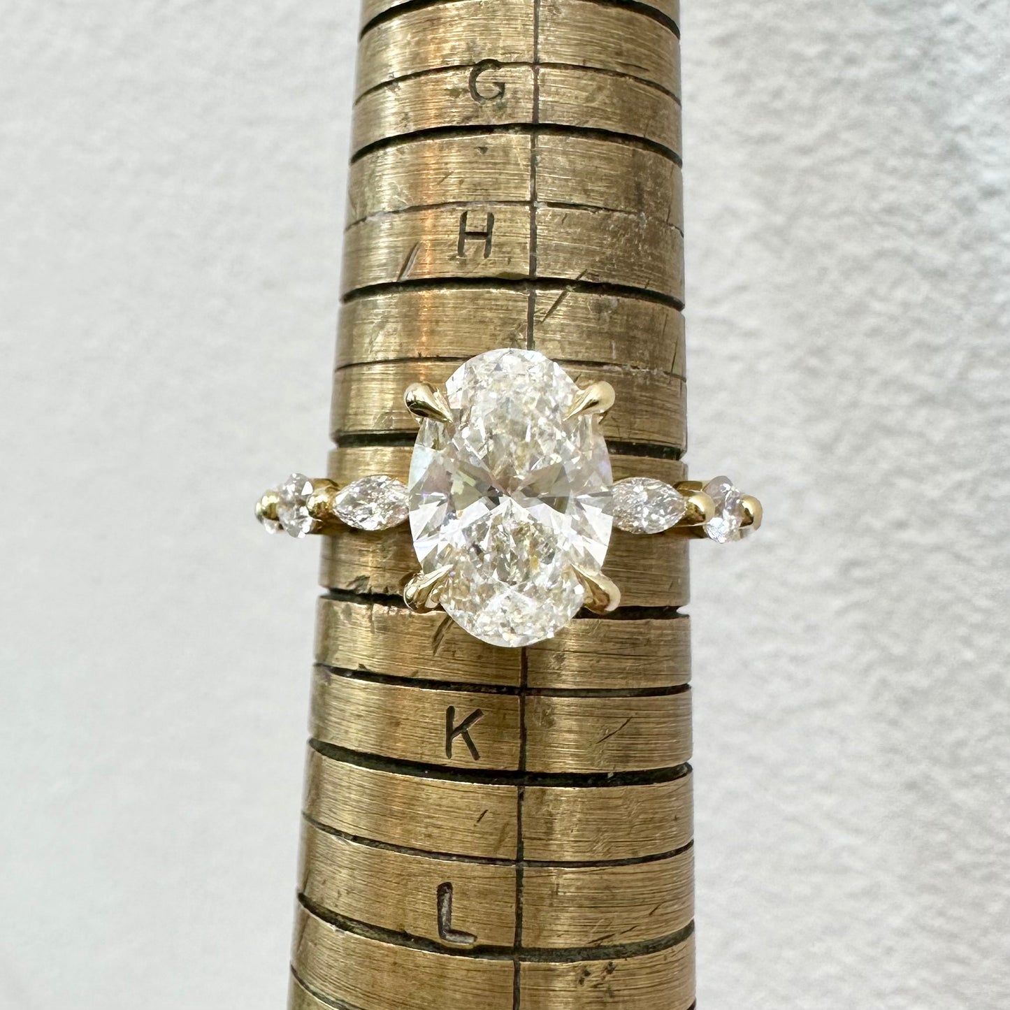 18Ct Yellow Gold TW Laboratory Grown Diamond Engagement Ring Sz I 1/2