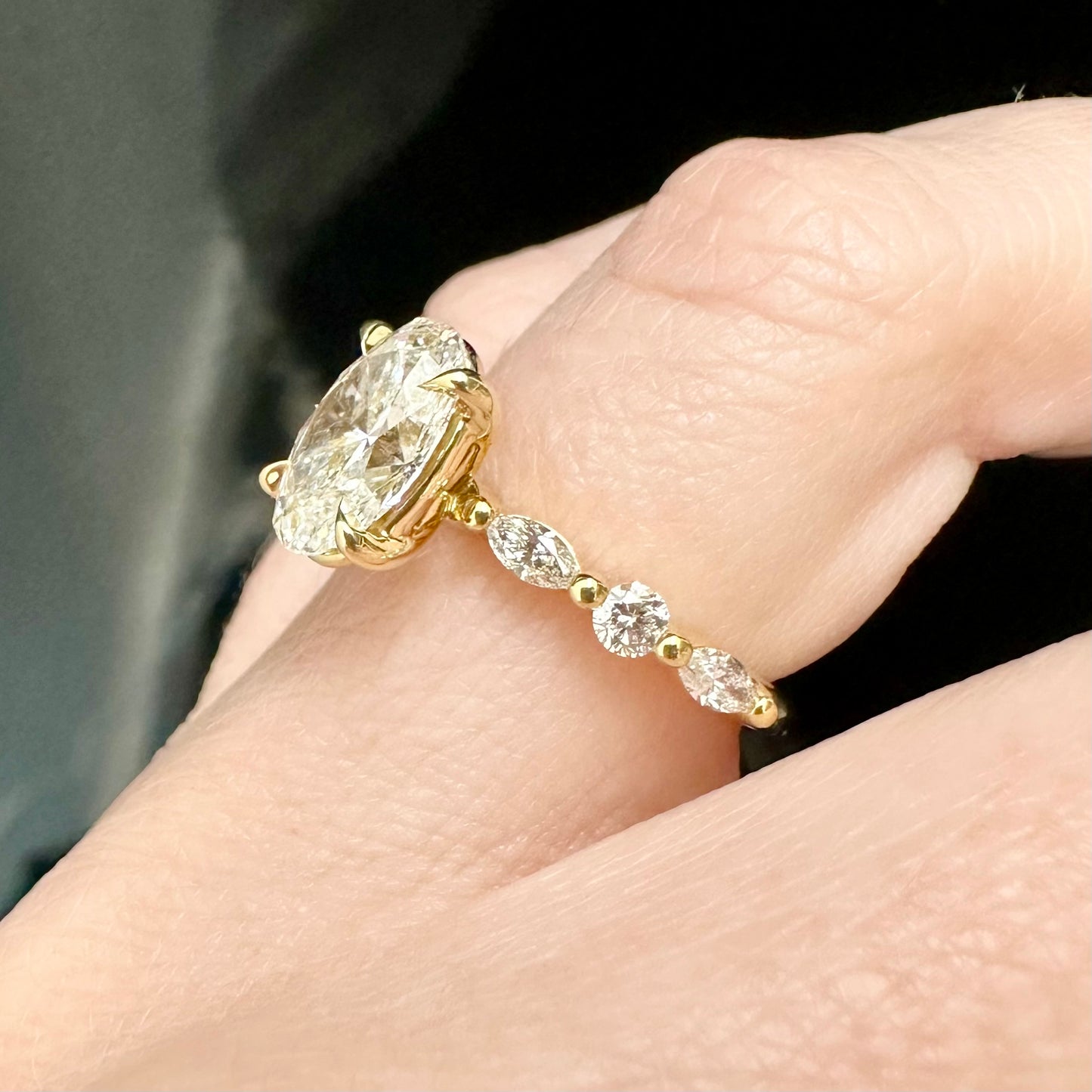 18Ct Yellow Gold TW Laboratory Grown Diamond Engagement Ring Sz I 1/2