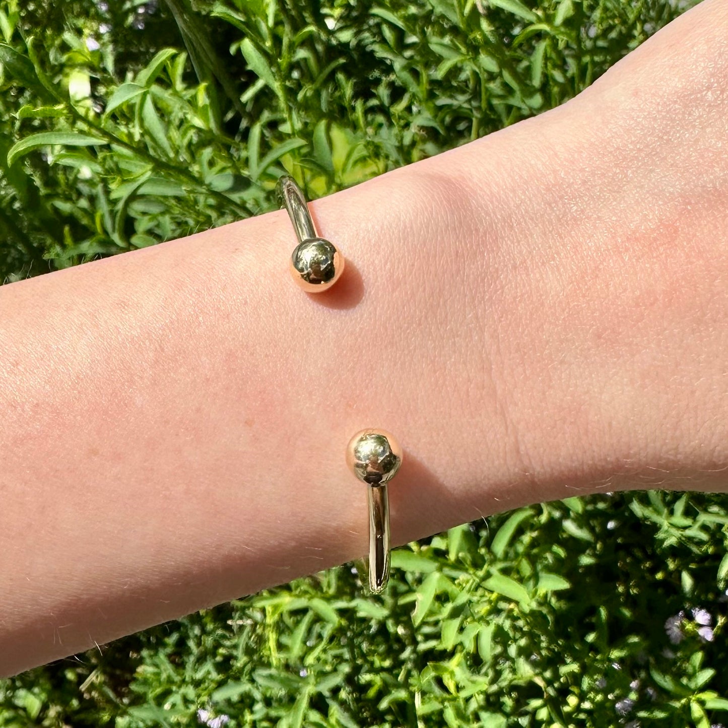 9Ct Yellow Italian Gold Hollow Torque Bangle 5.5"