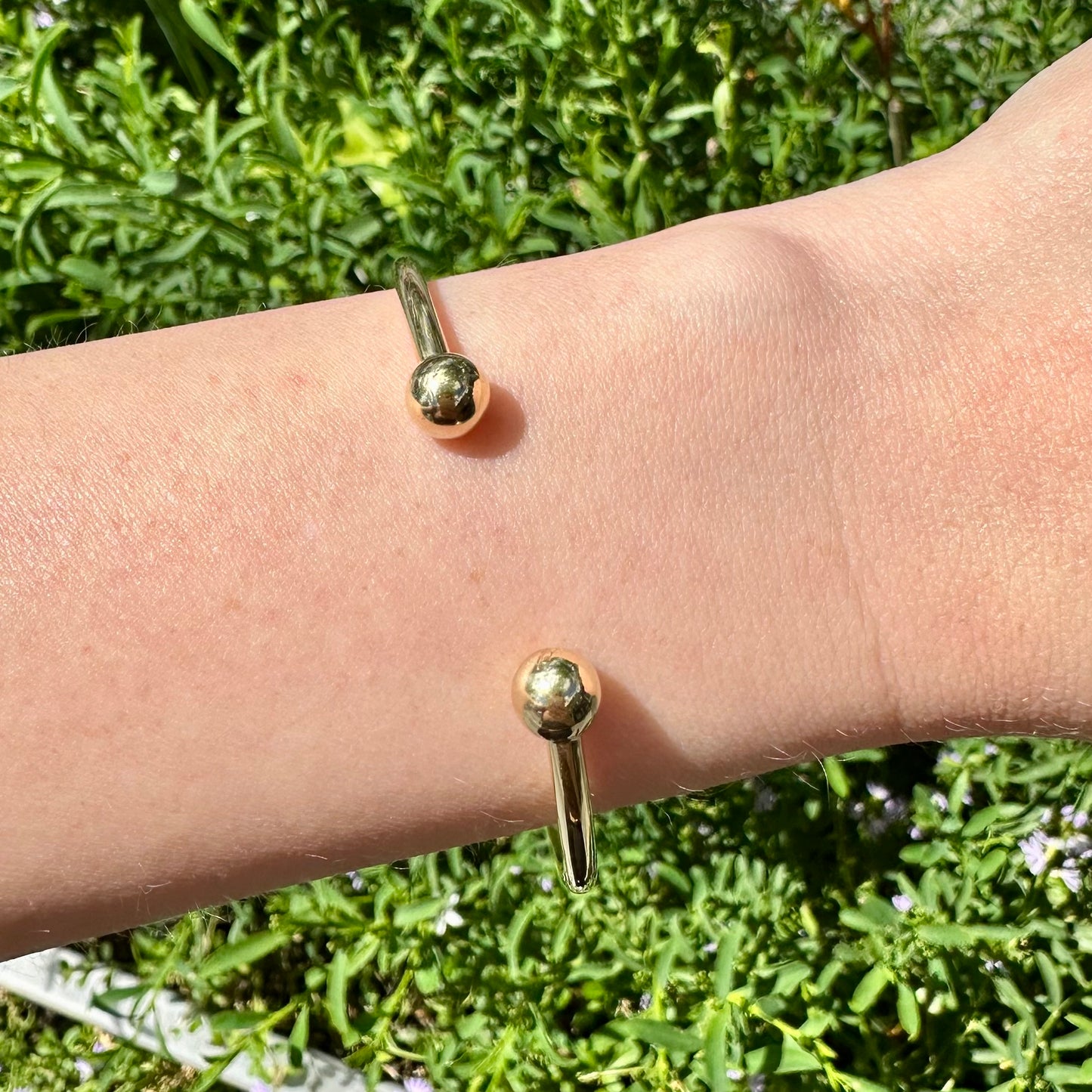 9Ct Yellow Italian Gold Hollow Torque Bangle 5.5"