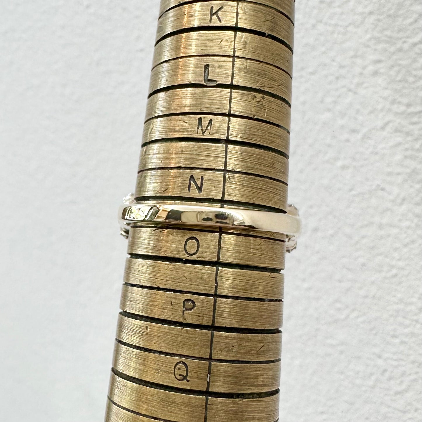 9Ct Yellow Gold Pink Tourmaline & Diamond Simulant Ring Sz N 1/2