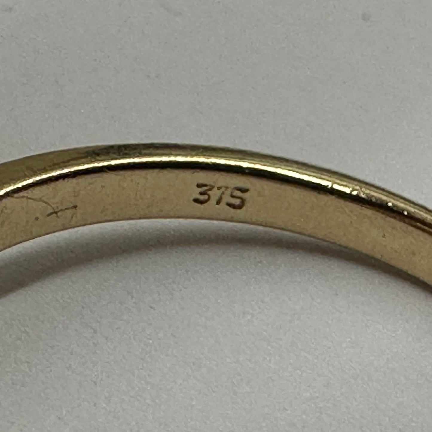 9Ct Yellow Gold Pink Gemstone Ring With Diamonds