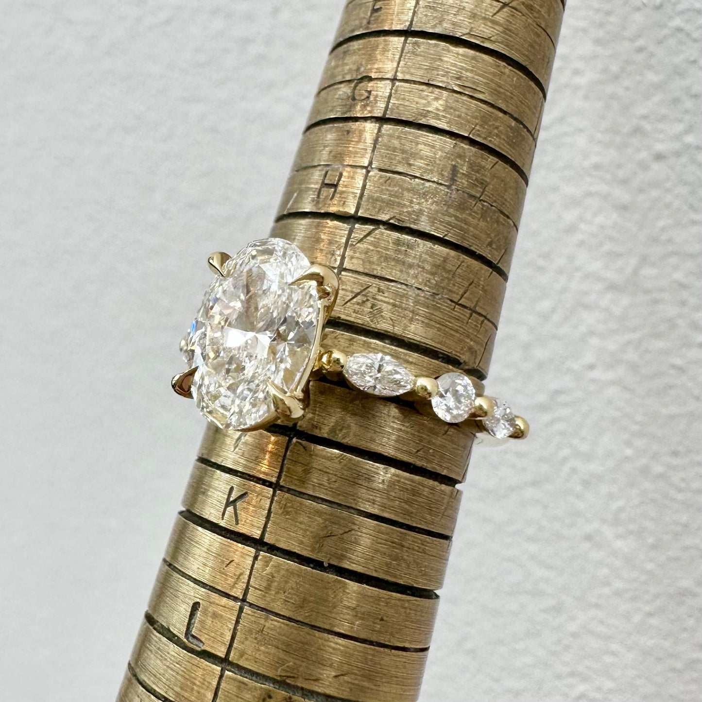 18Ct Yellow Gold TW Laboratory Grown Diamond Engagement Ring Sz I 1/2