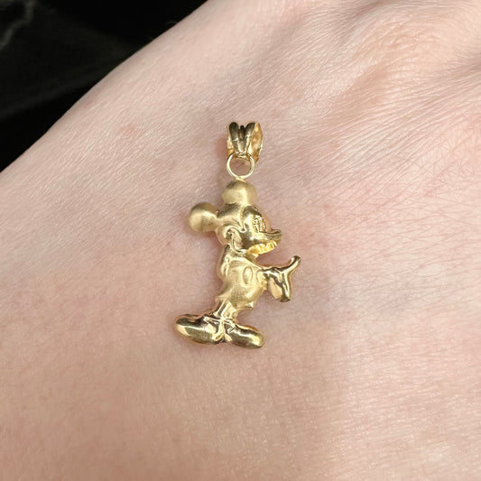 18Ct Yellow Gold Mickey Mouse Pendant
